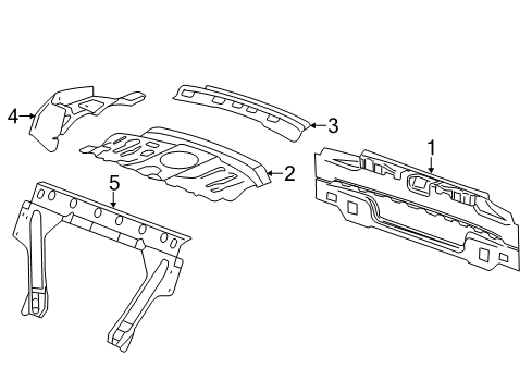 2012 Cadillac CTS Rear Body Panel Diagram for 25978128