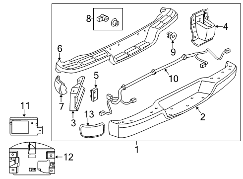 2007 Chevy Express 3500 Rear Bumper Diagram