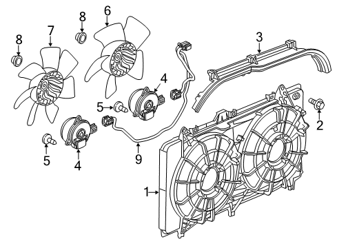 2012 Chevy Camaro Cooling System, Radiator, Water Pump, Cooling Fan Diagram 5 - Thumbnail