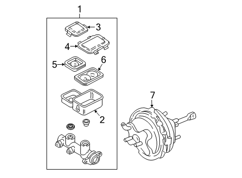 1987 Chevy Astro Master Cylinder Diagram for 18013440