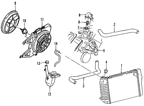 1995 Chevy Camaro Fan Motor Diagram for 22137598