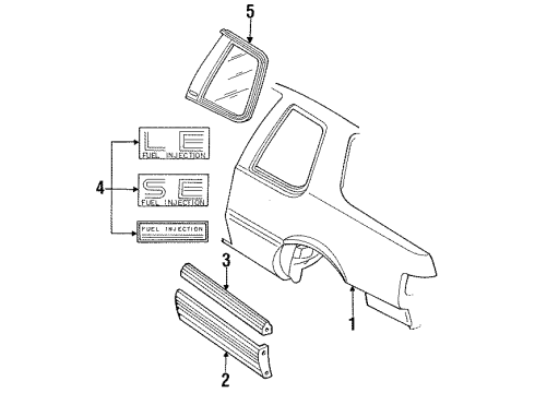 1986 Pontiac Grand Am Fuel Pocket Diagram for 20526977