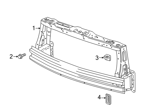 2013 Chevy Spark Radiator Support Diagram