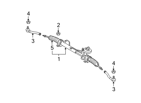 2007 Chevy Aveo P/S Pump & Hoses, Steering Gear & Linkage Diagram 2 - Thumbnail