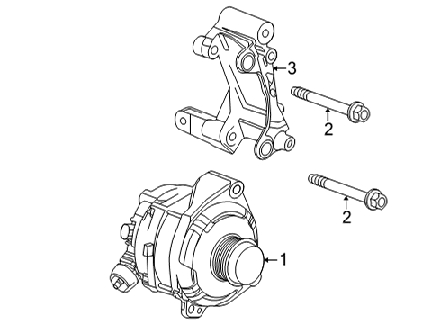 2023 Chevy Corvette Alternator Diagram for 13552651
