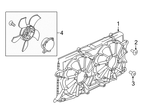 2017 GMC Yukon Cooling System, Radiator, Water Pump, Cooling Fan Diagram 2 - Thumbnail