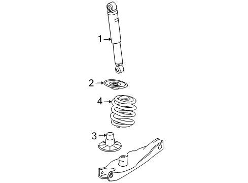 2007 Pontiac G6 Shocks & Components - Rear Diagram