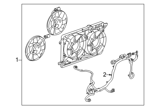 2015 Chevy Volt Cooling System, Radiator, Water Pump, Cooling Fan Diagram 2 - Thumbnail