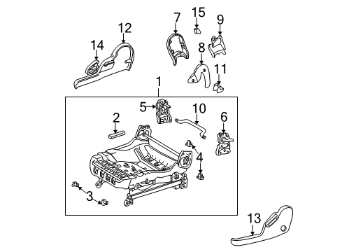 2004 Pontiac Vibe Tracks & Components Diagram 2 - Thumbnail