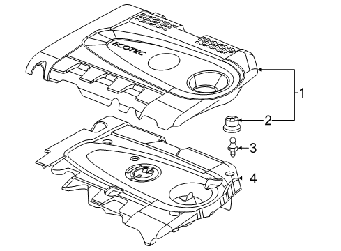 2015 Chevy Cruze Engine Appearance Cover Diagram 3 - Thumbnail