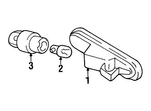 2000 Cadillac Catera Front Lamps - Side Marker Lamps Diagram