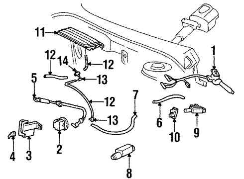 1995 Buick Riviera Cruise Servo Cable Diagram for 25617543