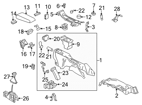 Gear Shift Assembly Diagram for 15922397