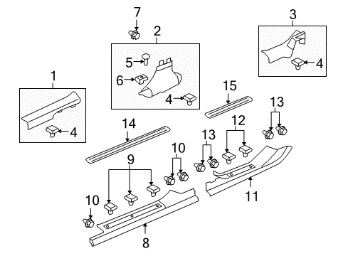 2008 Pontiac G8 Carpet Retainer Diagram for 92181713