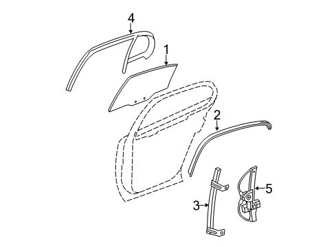 2005 Pontiac Grand Prix Run Channel, Passenger Side Diagram for 15911796