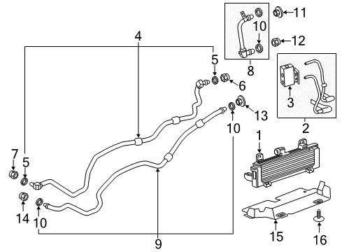 2017 Chevy Silverado 3500 HD Trans Oil Cooler Diagram