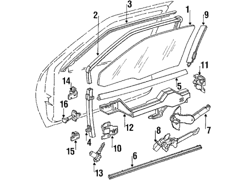1993 Oldsmobile Cutlass Supreme Window Switch Diagram for 10063101