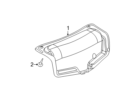 2010 Cadillac CTS Interior Trim - Trunk Lid Diagram