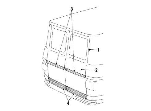 1985 Chevy P20 Nameplate, Rear Diagram for 15637983