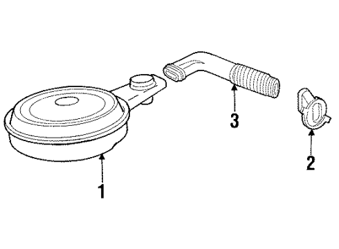 1990 Cadillac Brougham Air Duct, Front Diagram for 3524181