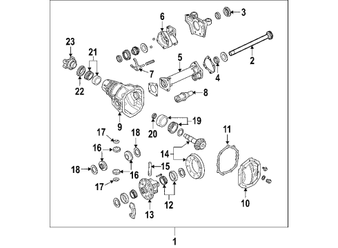 2011 GMC Canyon Front Axle, Axle Shafts & Joints, Differential, Drive Axles, Propeller Shaft Diagram