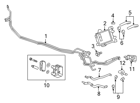 2018 Cadillac CT6 Coolant Hose Clamp Diagram for 11547121