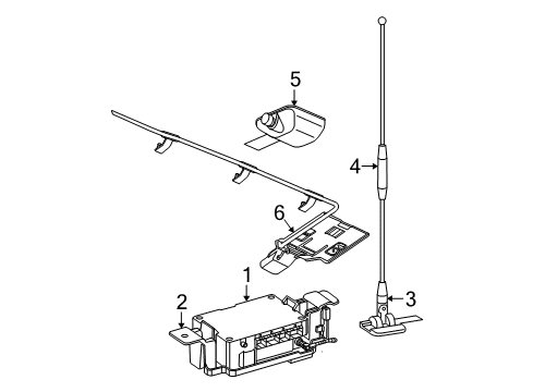 2003 Saturn Ion Antenna Assembly Diagram for 22681629