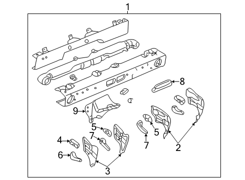 2003 Buick Rendezvous Cluster & Switches, Instrument Panel Diagram 3 - Thumbnail