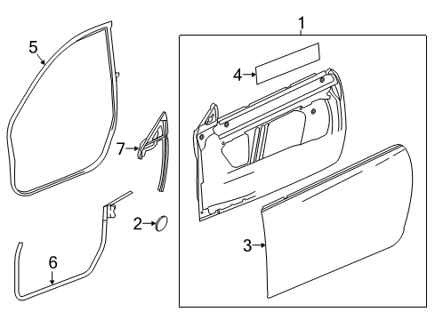 2017 Chevy Camaro Door & Components Diagram