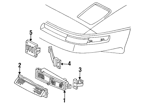 1994 Chevy Corvette Fog & Signal Lamps Diagram