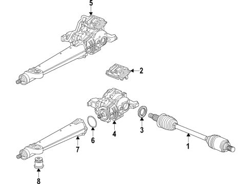 2018 Chevy Equinox Rear Drive Axles, Differential, Propeller Shaft Diagram