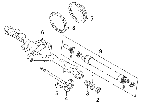 2017 Cadillac Escalade Axle Housing - Rear Diagram