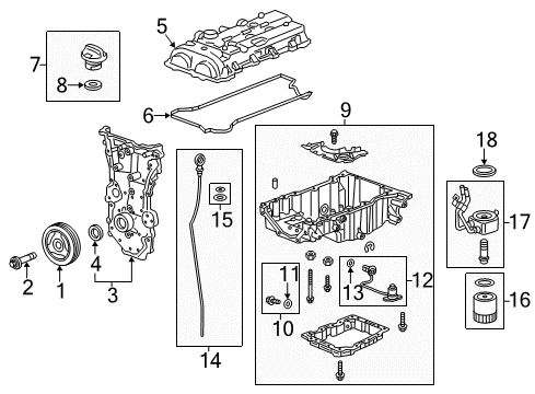 2016 Cadillac CTS Engine Parts & Mounts, Timing, Lubrication System Diagram 4 - Thumbnail