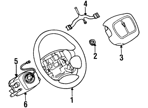 1994 Pontiac Grand Am Horn Switch Diagram for 16752598