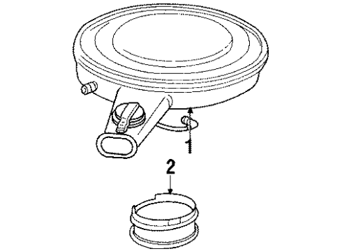 1988 Chevy Caprice Air Cleaner Assembly Diagram for 25096843