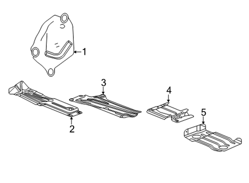 2021 Chevy Silverado 3500 HD Heat Shields Diagram