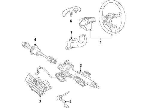 2012 Chevy Malibu Steering Column Diagram for 25933397