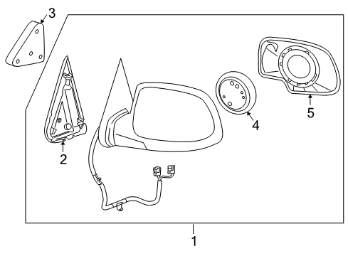 2006 Cadillac Escalade ESV Outside Mirrors Diagram
