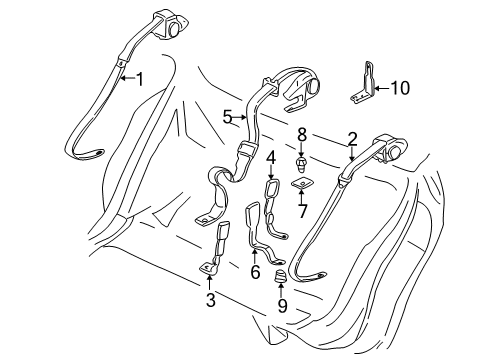 2000 Buick LeSabre Seat Belt Diagram