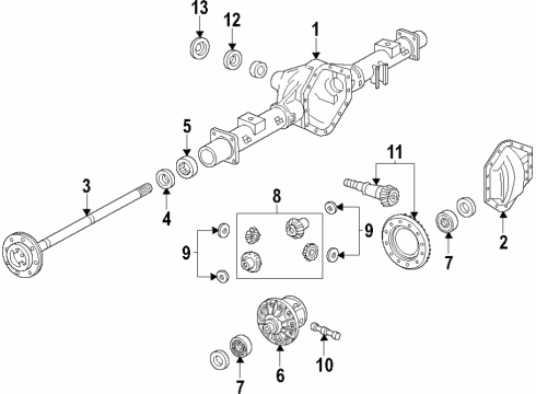 2015 Chevy Tahoe Differential Case Diagram for 22943115