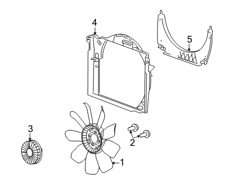 2009 Hummer H3 Cooling System, Radiator, Water Pump, Cooling Fan Diagram 4 - Thumbnail