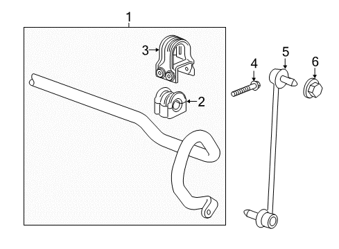 2018 Chevy Malibu Stabilizer Bar & Components - Front Diagram