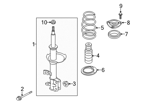 2016 Chevy City Express Struts & Components - Front Diagram