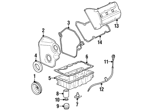 2000 Oldsmobile Intrigue Engine Parts & Mounts, Timing, Lubrication System Diagram 2 - Thumbnail