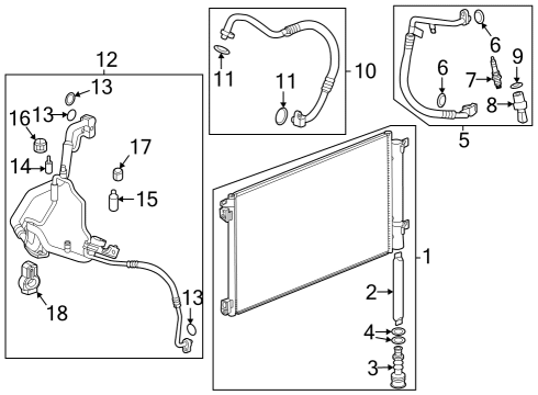 2024 Chevy Trax Rear A/C Line Diagram for 42811293