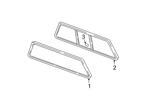 2000 GMC Sonoma Back Glass Diagram