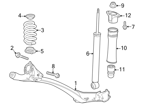 2023 Buick Encore GX Axle Beam, Rear Diagram for 42768402