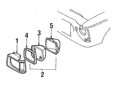 1990 GMC S15 Headlamps Diagram