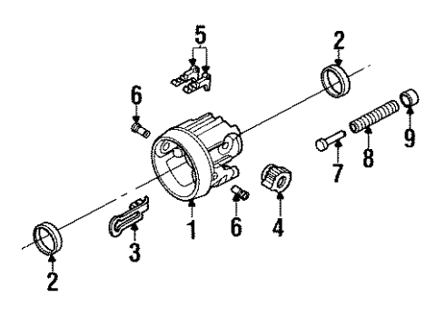 1996 Buick LeSabre Column Assembly Diagram for 26048020