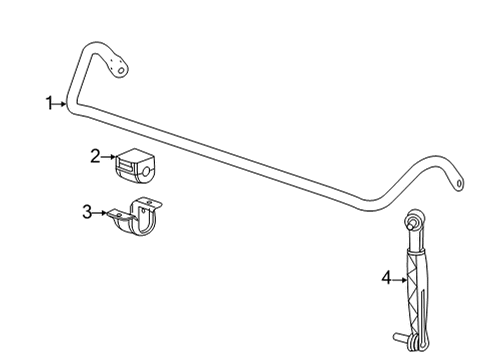 2022 Cadillac CT4 Stabilizer Bar & Components - Front Diagram